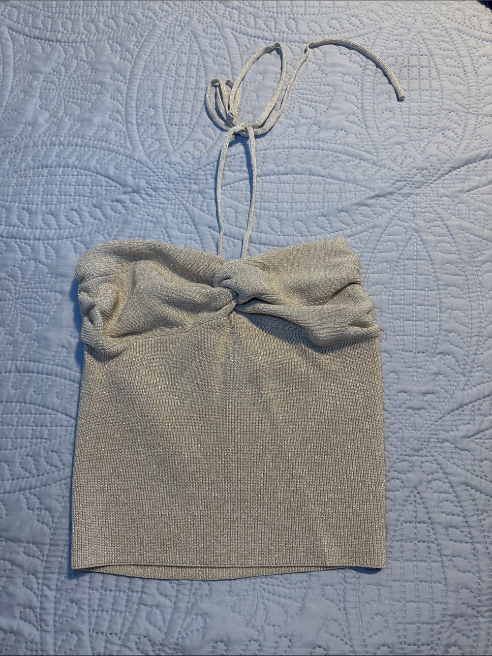 Gold Sparkle halter top